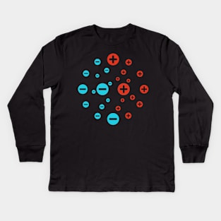 Polar Covalent Bond Pattern Kids Long Sleeve T-Shirt